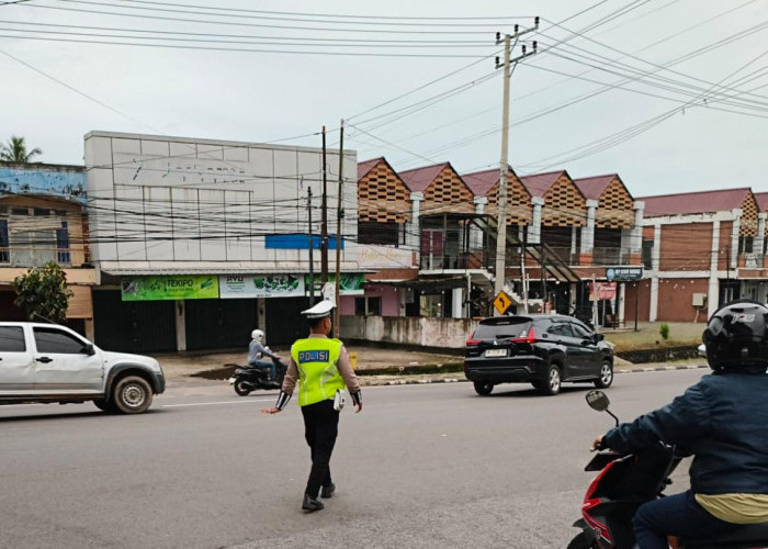 Cegah Kemacetan Pagi Hari, Satlantas Polresta Pangkalpinang Gencarkan Strong Point di Sejumlah Ruas Jalan   