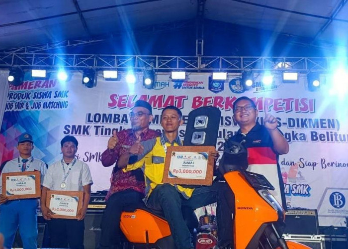 Siswa SMK Binaan Raih Juara LKS Otomotif, Honda Babel Dukung Talenta Muda Bangka Belitung