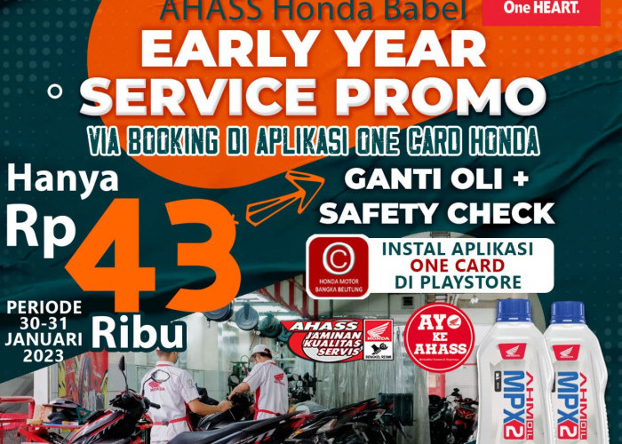 Service Motor Gak Perlu Mahal, Booking Sekarang melalui One Card Honda