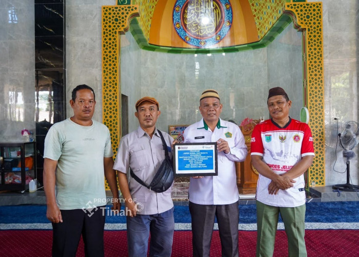 Melalui Program TJSL, PT TIMAH Dukung Pembangunan Masjid di Bangka Tengah