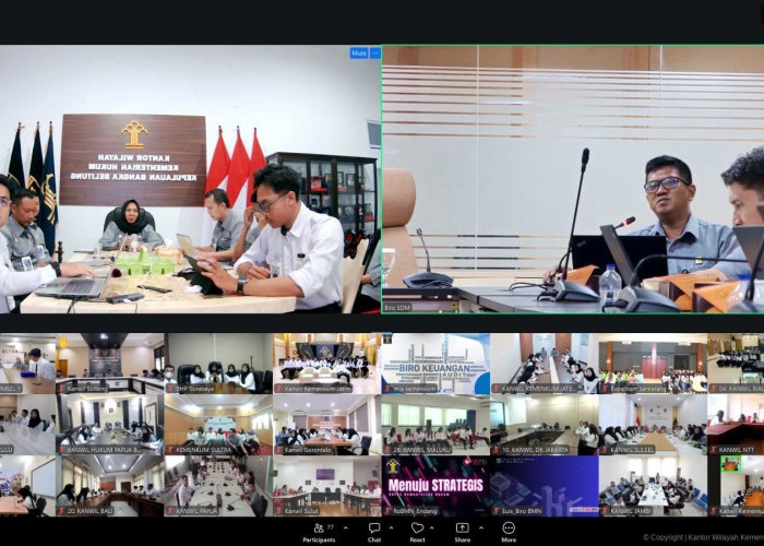 Kanwil Kemenkum Babel Ikuti Pelepasan Peserta MagangHub Kemnaker Batch III Di Lingkungan Kementerian Hukum
