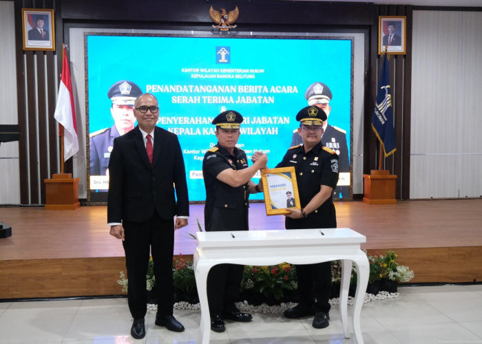Serah Terima Jabatan dan Kenal Pamit: Johan Manurung Resmi Jabat Kakanwil Kemenkum Babel