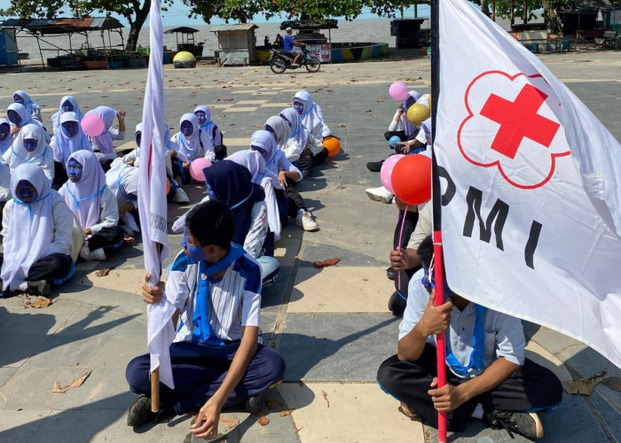 Puluhan Pelajar SMP 5 N  Toboali Jadi Relawan PMR 