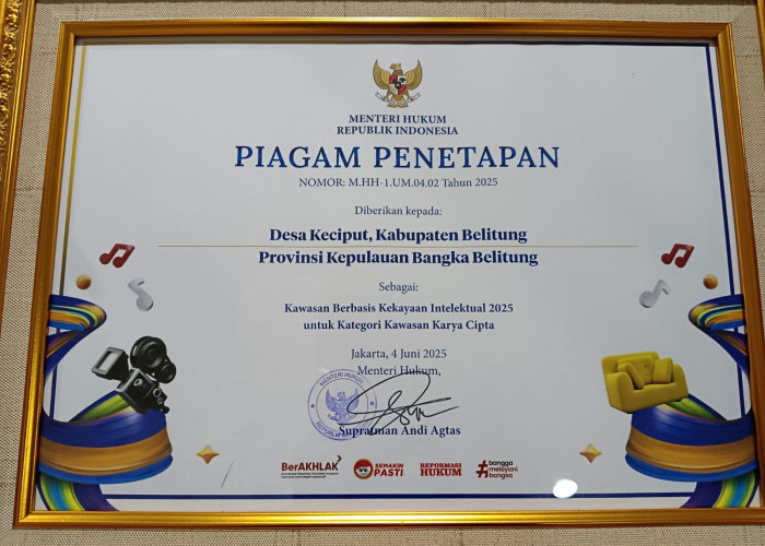 Desa Keciput Belitung jadi Kawasan Berbasis Kekayaan Intelektual Tahun 2025