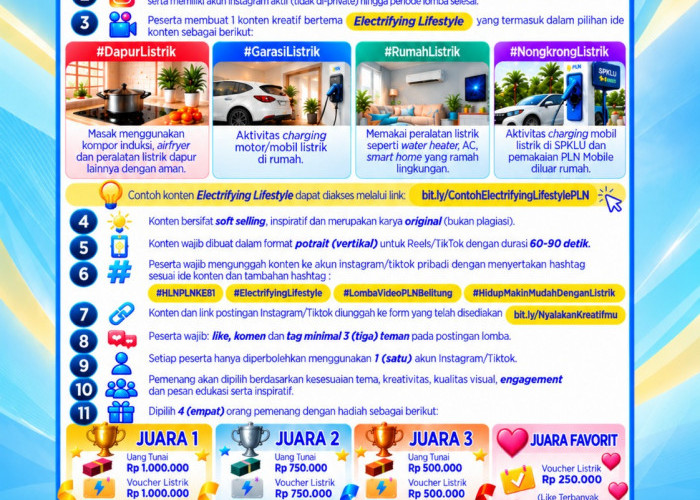 PLN UP3 Belitung Ajak Masyarakat Ikuti Poundfit dan Lomba Video Kreatif Sambut HLN ke-81