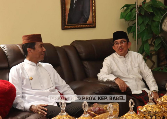 Idul Fitri di Bangka, Pj Gubernur Juga Kunjungi Ketua MUI