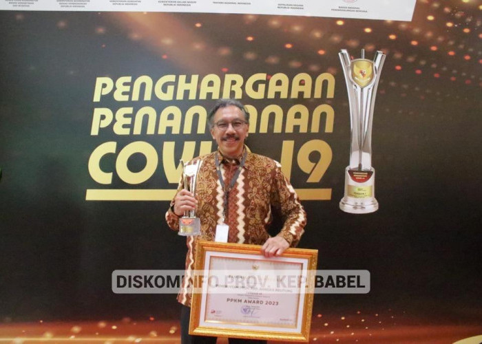 Kep. Babel Raih Penghargaan Terbaik III Kategori Pengendalian Pandemi COVID-19 Wilayah Sumatera