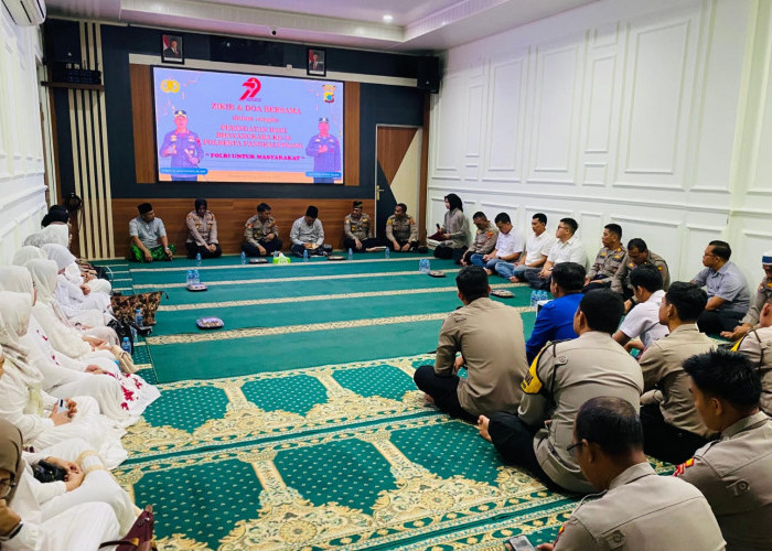 Polresta Pangkalpinang Gelar Zikir dan Doa Bersama Sambut HUT Ke-79 Bhayangkara Polri