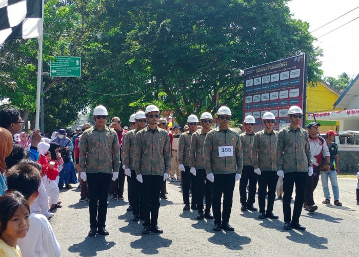 Tiga Tahun Berturut, Tim Gerak Jalan Putra PT Timah Raih Juara Satu Lomba Gerak Jalan Pemkab Bangka Barat 