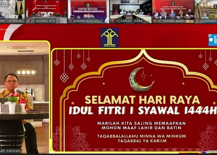 Jelang Idul Fitri, Kanwil Kemenkumham Babel Ikuti Arahan Sekjen