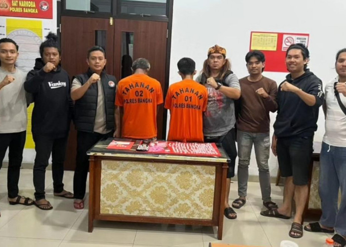 Sikat Jaringan Narkoba di Belinyu, Satresnarkoba Polres Bangka Gulung Dua Pengedar dan Sita Puluhan Gram Sabu