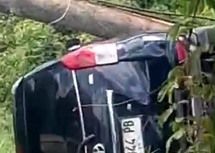 Breaking News!!! Minibus Tabrak Tiang PLN di Ranggas 