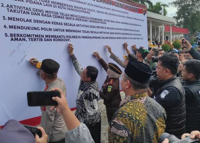 Ikuti Apel Deklarasi Penolakan Geng Motor, Honda Babel Siap Bersinergi Ciptakan Keamanan