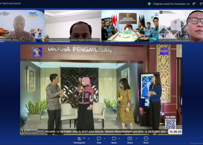 Kanwil Kemenkum Babel Ikuti Forum PASTI ADA SOLUSI Episode 21, Perkuat Pelayanan Publik yang Responsif