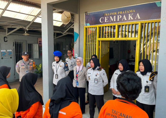 Lapas Perempuan Pangkalpinang Laksanakan Sidak dan Tes Urine Bersama BNNK dan Polsek Taman Sari