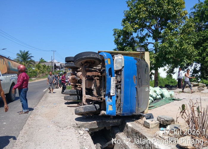 Truk Muatan Beras 10 Ton Gak Kuat Nanjak di Jelutung, Tabrak Penjual Jamu Hingga Tewas 
