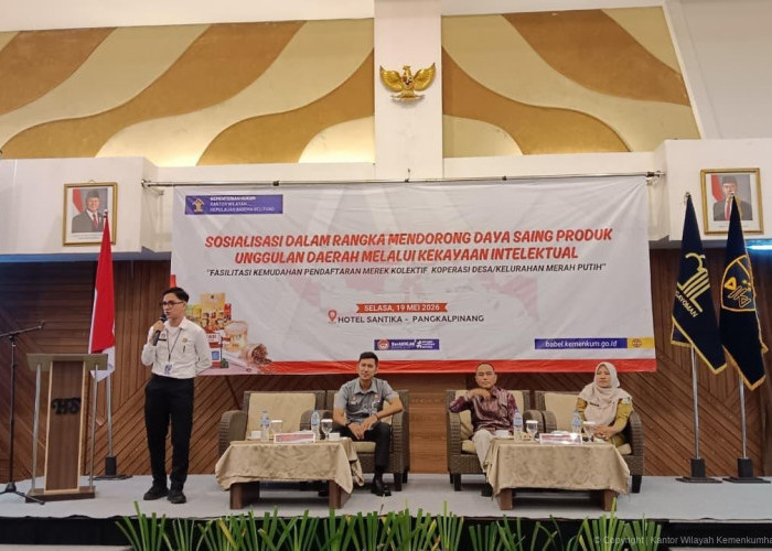 Kanwil Kemenkum Babel Gelar Sosialisasi Kekayaan Intelektual Guna Melindungi Produk Unggulan Daerah