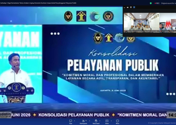 Kemenkum Babel Ikuti Konsolidasi Tiga Kementerian Teknis