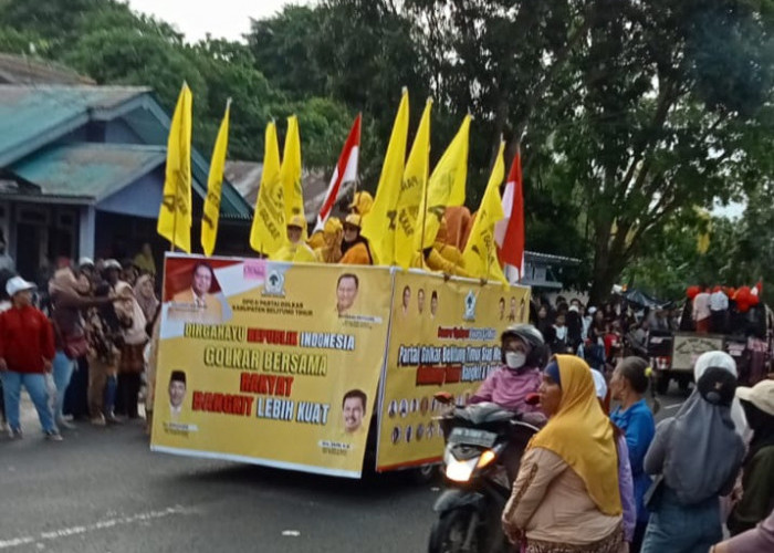 Meriahkan HUT RI ke 77, DPD Partai Golkar Beltim Kobarkan Semangat Kebangsaan di Karnaval 