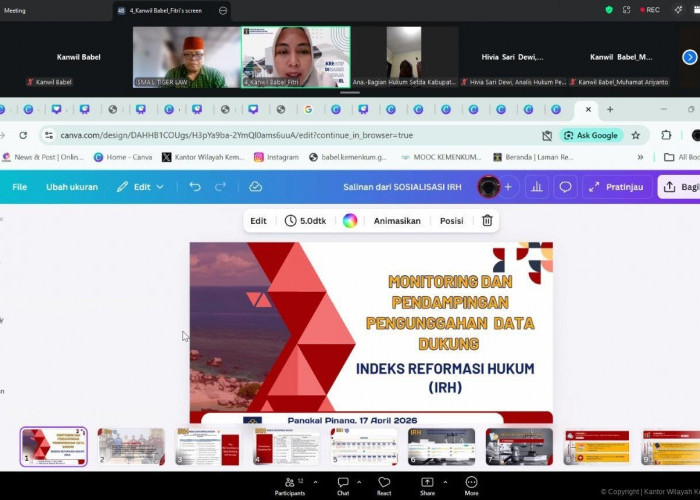 Kanwil Kemenkum Babel Dorong Optimalisasi Kinerja Pemda