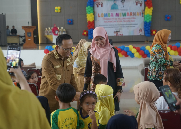 Peringati Hari Pahlawan, Ratusan Anak TK se-Kelurahan Koba Adu Skill Mewarnai