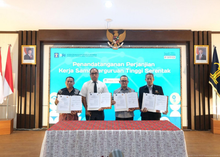 Kanwil Kemenkum Babel Perkuat Sinergi KI melalui Penandatanganan Kerja Sama dan Penyerahan Sertifikat KIK 