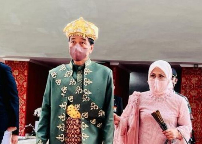 Gagahnya Jokowi Gunakan Baju Adat Babel ke DPR 