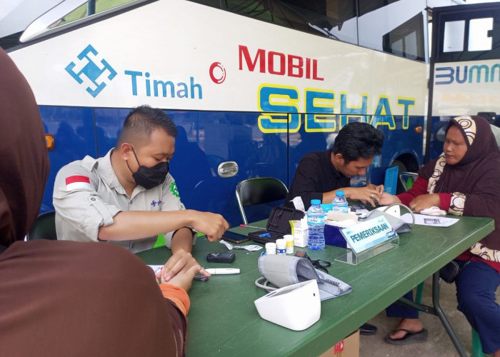 Warga Tanjung Antusias Kunjungi Mobil Sehat PT Timah Tbk, Bisa Berobat Lebih Dekat dan Gratis