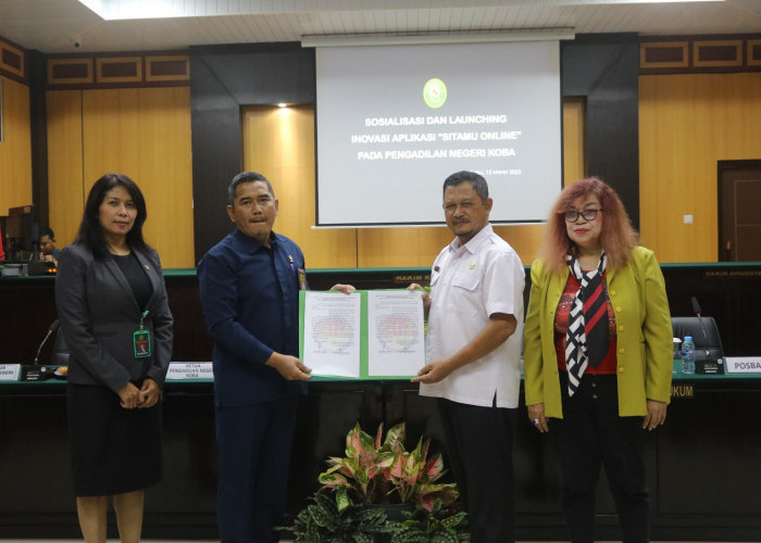 PN Koba Launching SiTamu Online, Aplikasi Konsultasi Hukum 