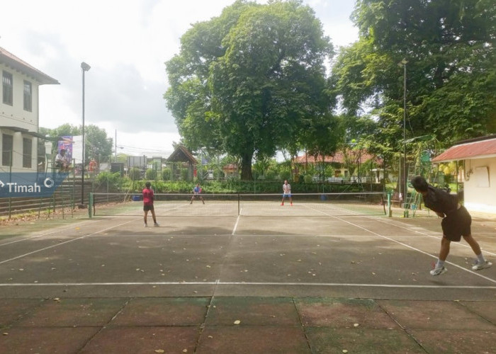 Tingkatkan Prestasi Atlet Tenis, PT Timah Siapkan Lapangan Tenis untuk Masyarakat Berlatih