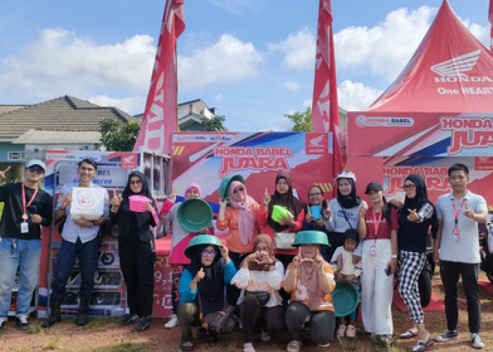 Meriah dan Penuh Hadiah! Roadshow Honda Babel Juara Sukses Curi Perhatian Warga Pangkalpinang