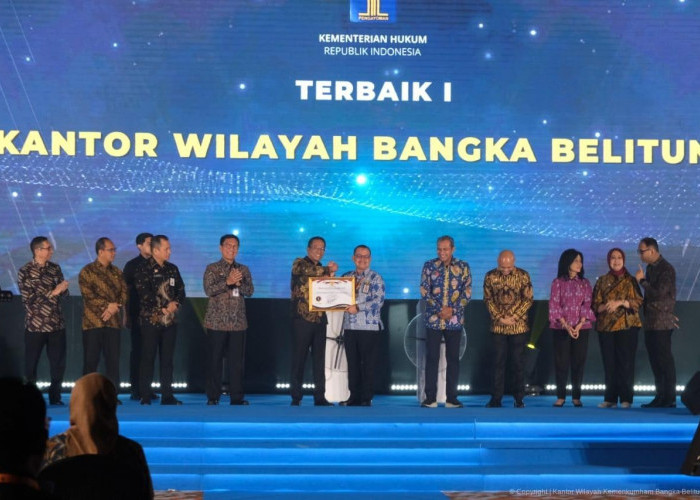 Kanwil Kemenkum Babel Raih Penghargaan Terbaik I Capaian Kinerja Tahun 2025