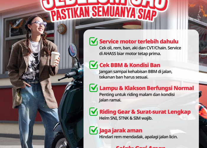 Sebelum Gas, Pastikan Semuanya Siap! Honda Ingatkan Pentingnya Safety Check Sebelum Berkendara