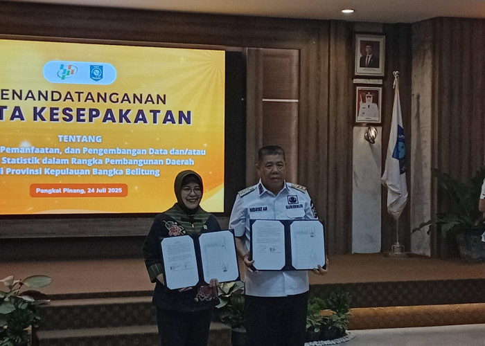 Pemprov Babel dan BPS  RI Teken MoU, Dorong Babel Jadi Price Maker Timah Global