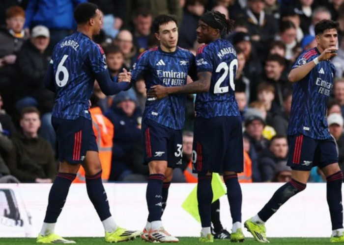Pesta 4 Gol di Kandang Leeds, Arsenal Unggul 7 Poin dari City dan Villa