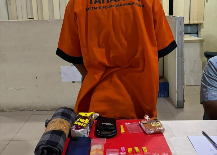 Juru Parkir Warkop Tungtau Jalan A Yani Pangkalpinang Diciduk Polisi Gegara Nyambi Jadi Kurir Sabu