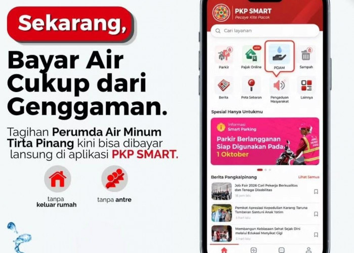 Tak Perlu Antre di Loket, Bayar Tagihan Air PDAM Kini Bisa Lewat PKP SMART