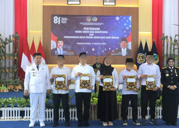 1.806 Warga Binaan Babel Dapat Pengurangan Masa Pidana