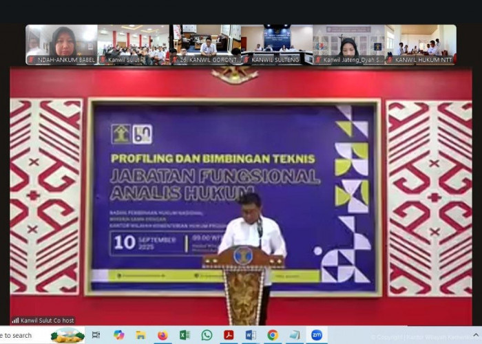 Kanwil Kemenkum Babel Ikuti Profiling dan Bimbingan Teknis Jabatan Fungsional Analis Hukum