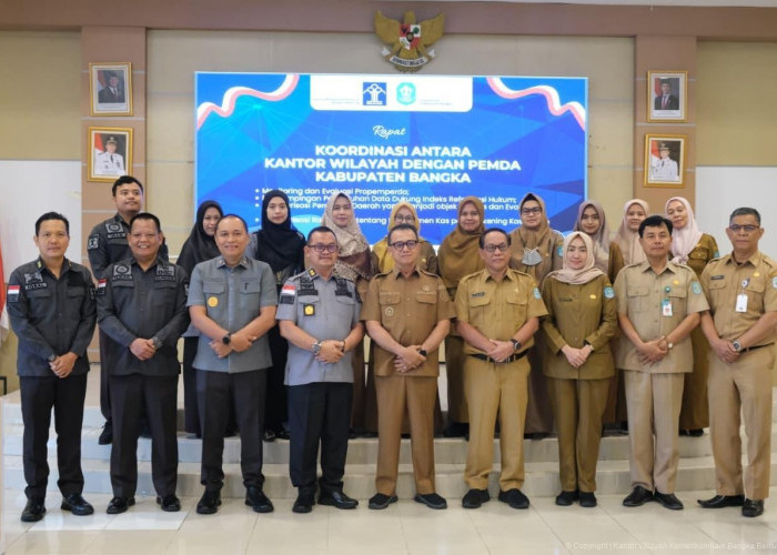 Kanwil Kemenkum Babel Koordinasi dengan Pemkab Bangka dalam Rangka Fasilitasi Pembentukan Produk Hukum Daerah