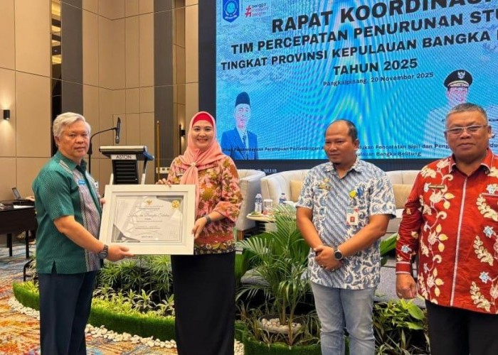 Percepat Penurunan Stunting, Pemkab Basel Raih Dua Penghargaan 