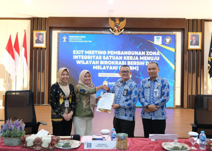 Kanwil Kemenkum Babel Memenuhi Syarat WBBM, Tim Penilai Internal dari Itjen Apresiasi dan Pertahankan Kinerja