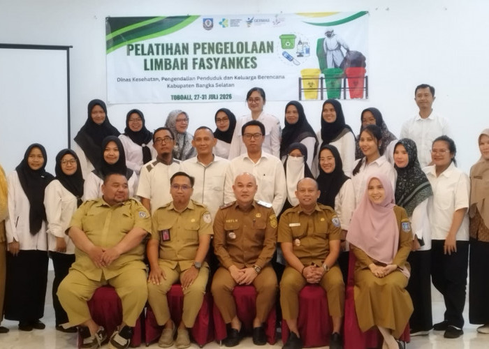 Tingkatkan Kompetensi Tenaga Kesehatan, DKPPKB Bangka Selatan Gelar Pelatihan Pengelolaan Limbah Medis