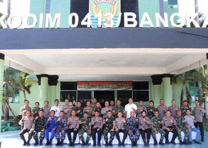 Perkokoh Sinergitas TNI-Polri, Polresta Pangkalpinang Bersama Kodim 0413/ Bangka Gelar Halal Bihalal