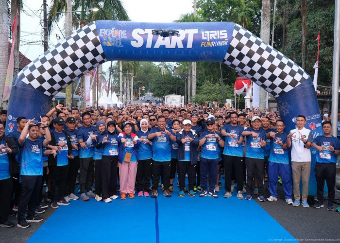 Kakanwil Kemenkum Babel Ikuti Explore Babel QRIS Fun Run 5K 2026, Perkuat Sinergi dan Semangat Hidup Sehat