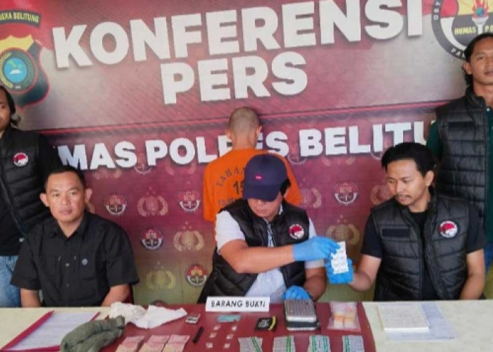 Polisi Gerebek Gudang Narkotika di Belitung, Amankan Barang Bukti Sabu dan Obat Terlarang