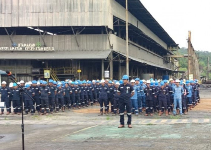 Komitmen K3, PT Timah Gelar Apel dan Inspeksi Bersama Karyawan dan Mitra Usaha