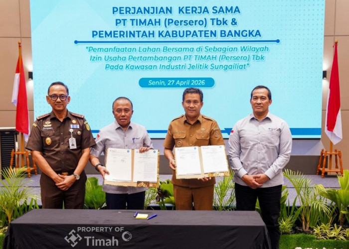 Didampingi Kejati Babel, PT Timah dan Pemkab Bangka Sepakati Pemanfaatan Lahan Bersama di Kawasan Jelitik