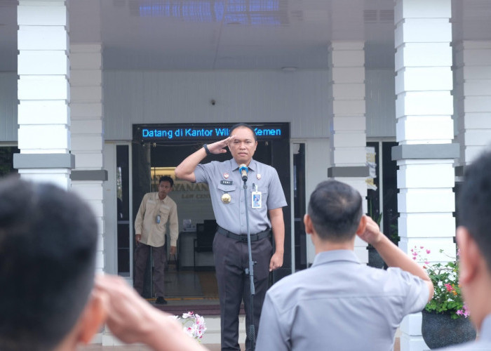 Kanwil Kemenkum Babel Laksanakan Apel Pagi Gabungan bersama Kanwil KemenHAM Babel