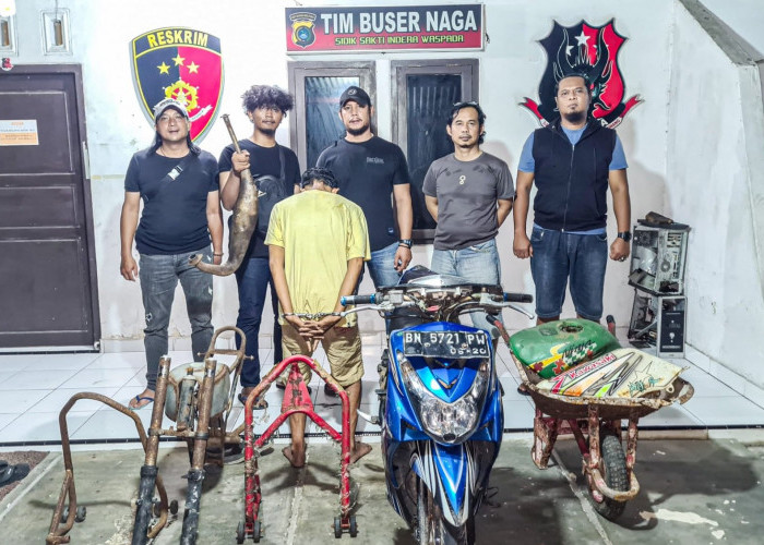 Buser Naga Polresta Pangkalpinang Tangkap Terduga Pencuri Barang Bengkel di Gabek